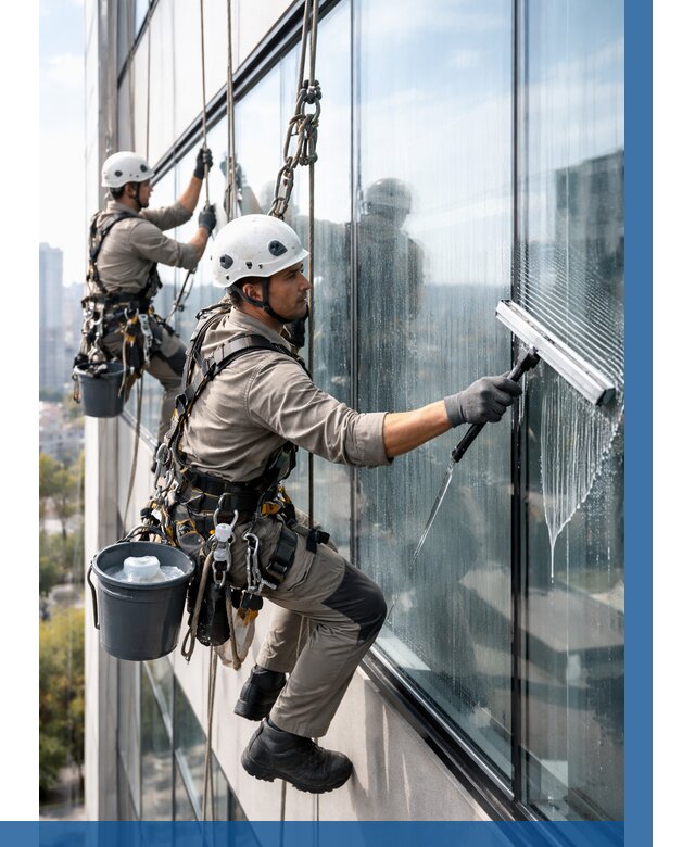 Мойка окон альпинистами в Набережных Челнах от 4571 р. | ВЫСОТНИК-Нбр