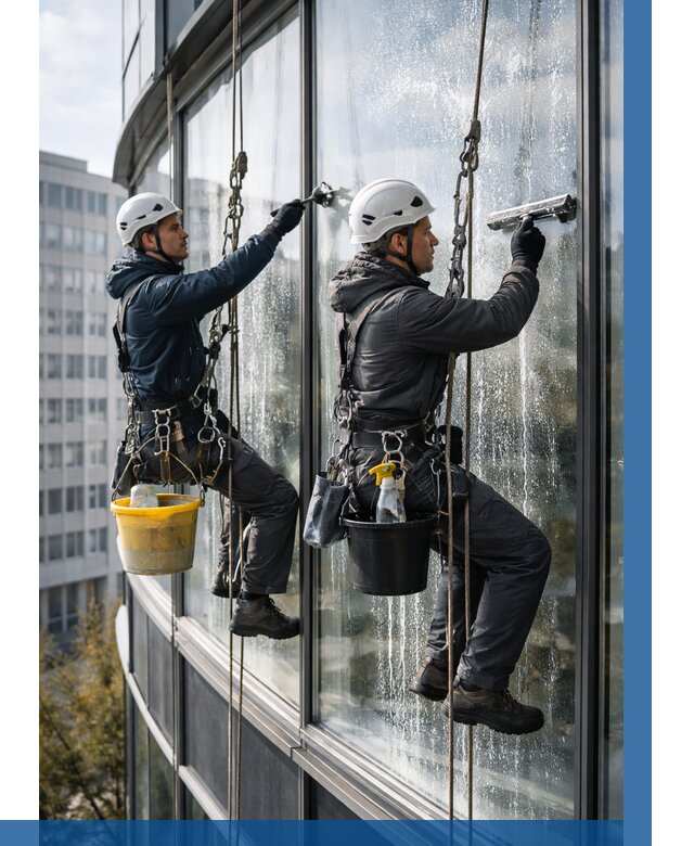 Мойка панорамных окон в Набережных Челнах от 356 р. заказать у ВЫСОТНИК-Нбр