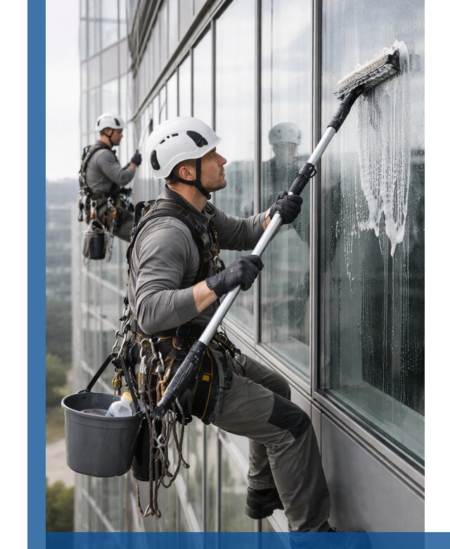 Высотная мойка сплошного остекления с выездом в Набережных Челнах