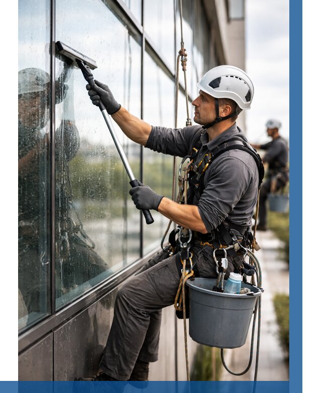 Мойка стеклянных фасадов в Набережных Челнах от 203 р. | ВЫСОТНИК-Нбр