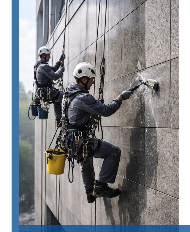 Профессиональная мойка фасада из керамогранита в Набережных Челнах