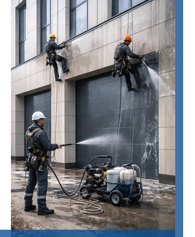 Послестроительная мойка фасада в Набережных Челнах от 305 р. | ВЫСОТНИК-Нбр