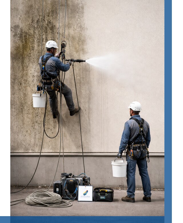 Очистка фасада от плесени в Набережных Челнах от 305 р. | ВЫСОТНИК-Нбр