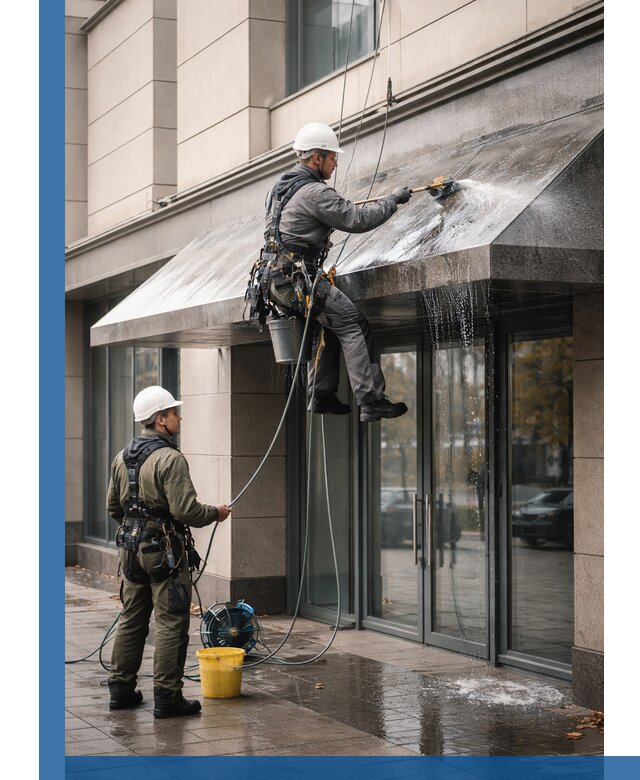 Профессиональная мойка козырьков и навесов в Набережных Челнах