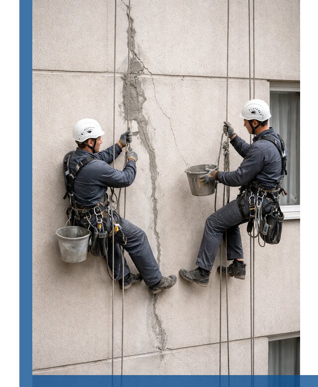 Заделка трещин на фасаде в Набережных Челнах с гарантийным ремонтом