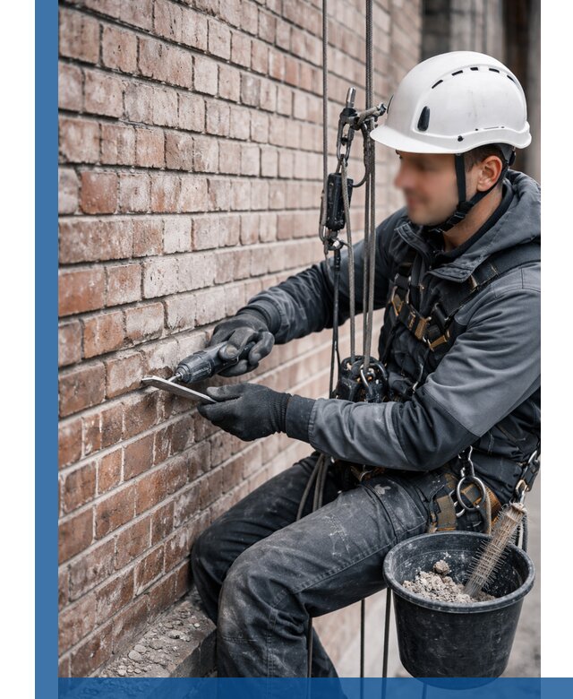 Расшивка кирпичных швов фасадов и стен, ремонт в Набережных Челнах