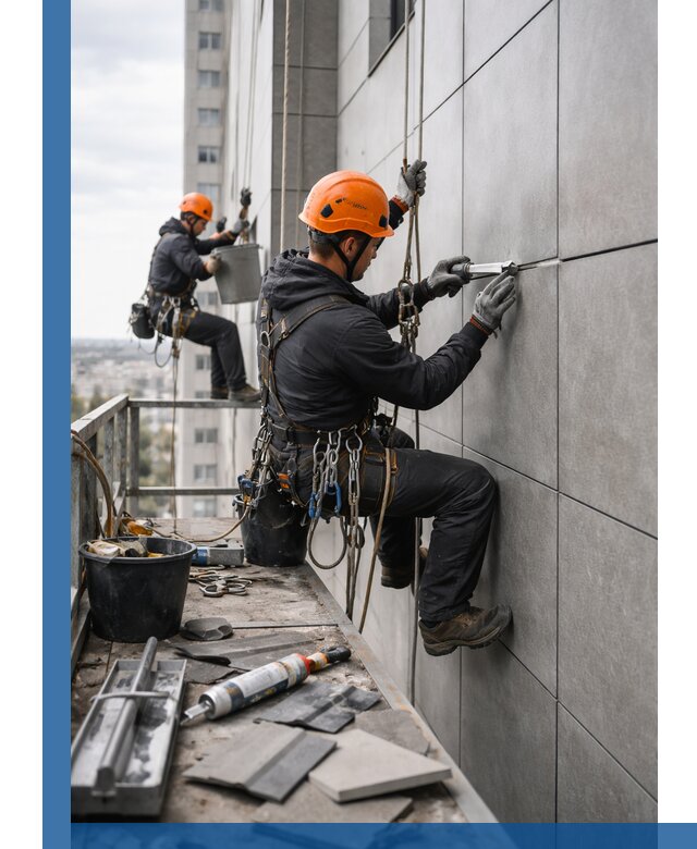 Профессиональный ремонт фасада из керамогранита в Набережных Челнах