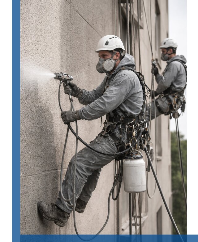 Безвоздушная покраска фасадов зданий в Набережных Челнах профессионально