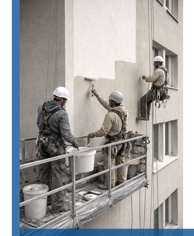 Покраска оштукатуренного фасада в Набережных Челнах под ключ с гарантией