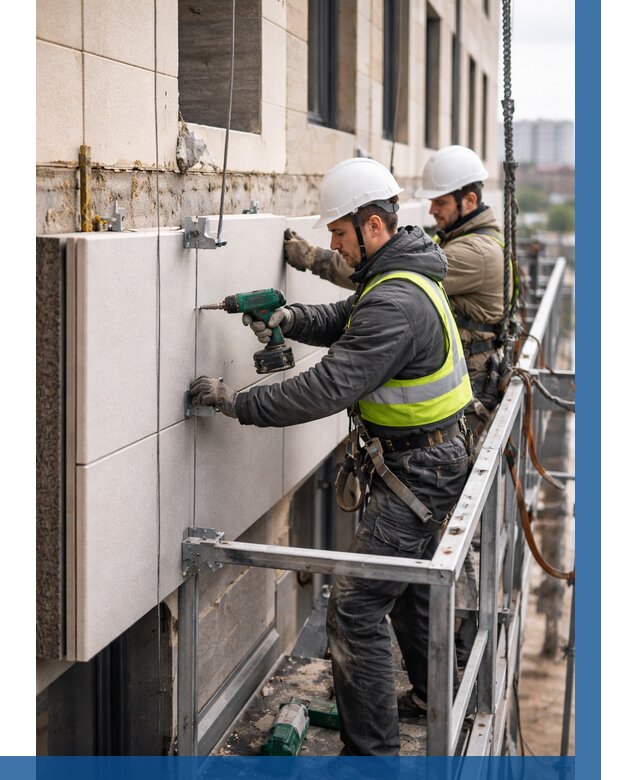 Монтаж фасадных термопанелей в Набережных Челнах от 1524 р. | ВЫСОТНИК-Нбр