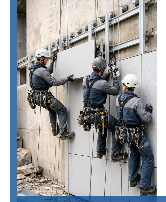 Монтаж вентилируемого фасада в Набережных Челнах под ключ с гарантией качества