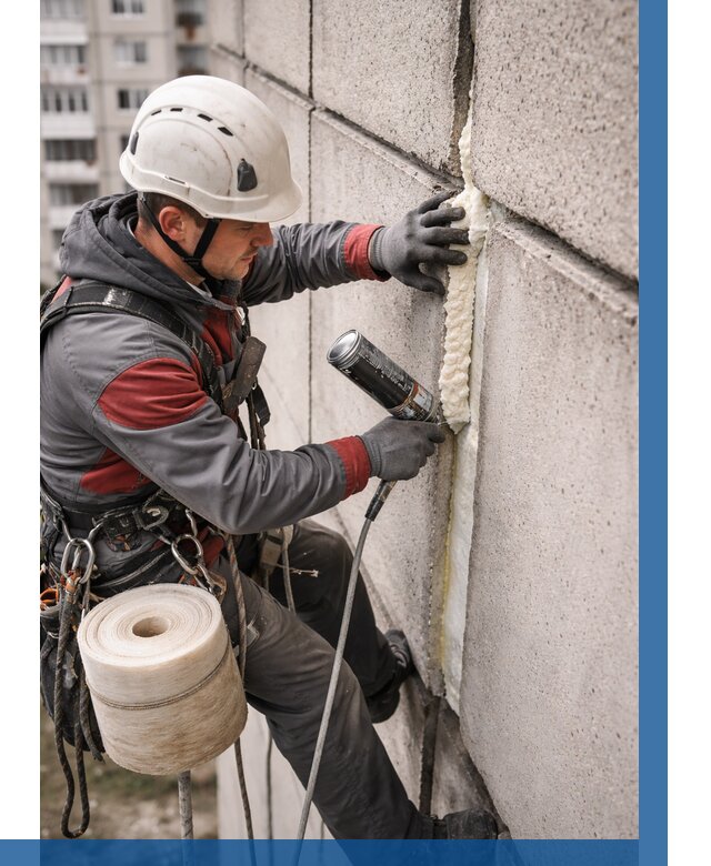 Утепление межпанельных швов в Набережных Челнах от 711 р. | ВЫСОТНИК-Нбр