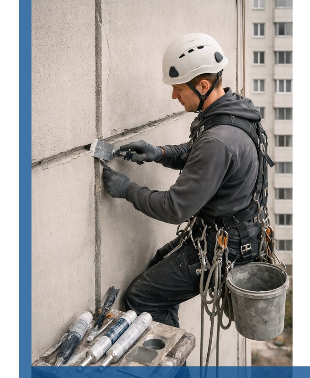Ремонт межпанельных швов в Набережных Челнах герметизация и восстановление