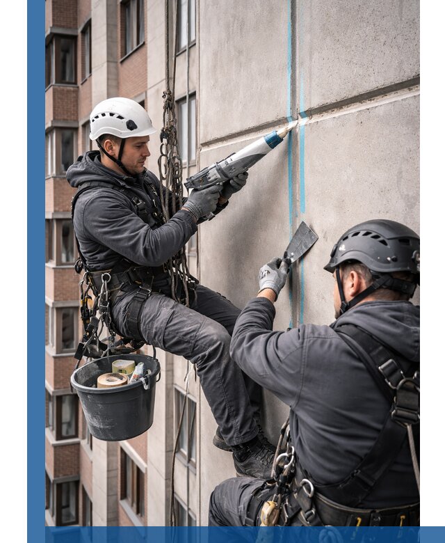 Вторичная герметизация швов фасада и кровли в Набережных Челнах