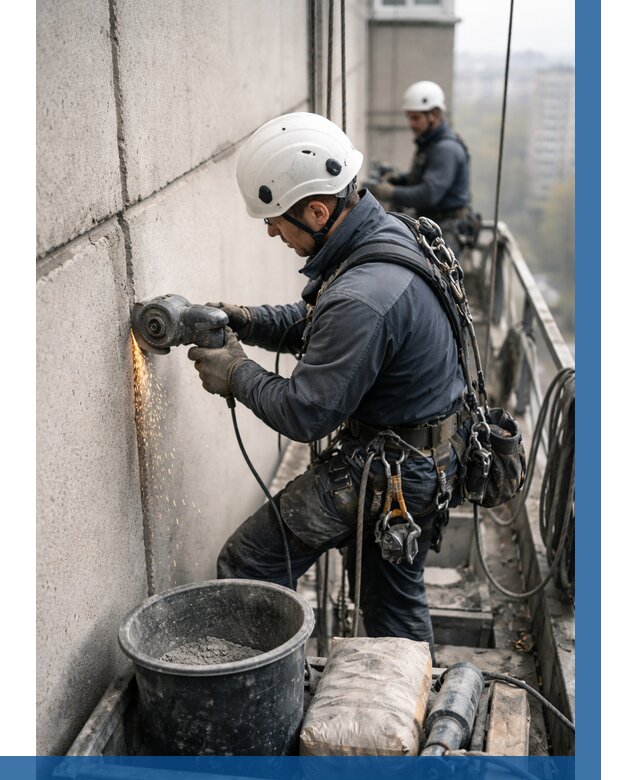 Штробление межпанельных швов в Набережных Челнах от 1219 р. | ВЫСОТНИК-Нбр