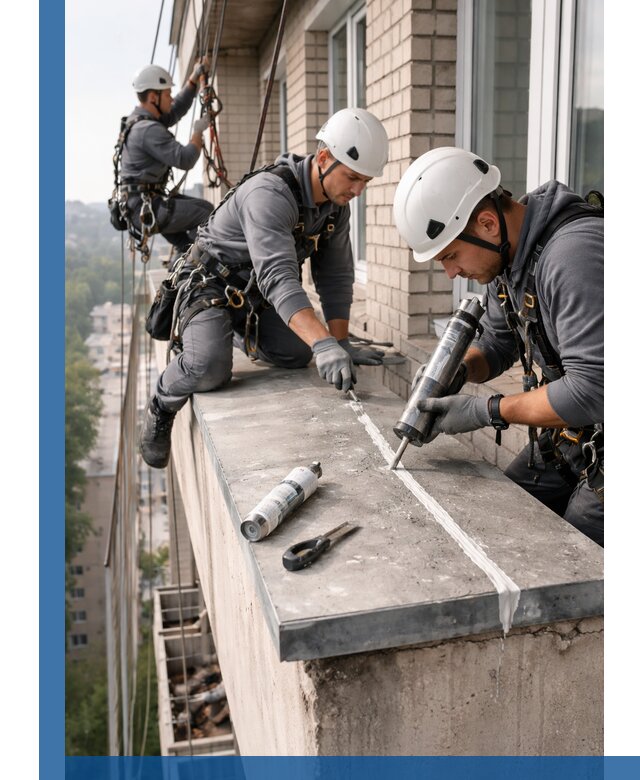 Герметизация балконного козырька в Набережных Челнах профессионально