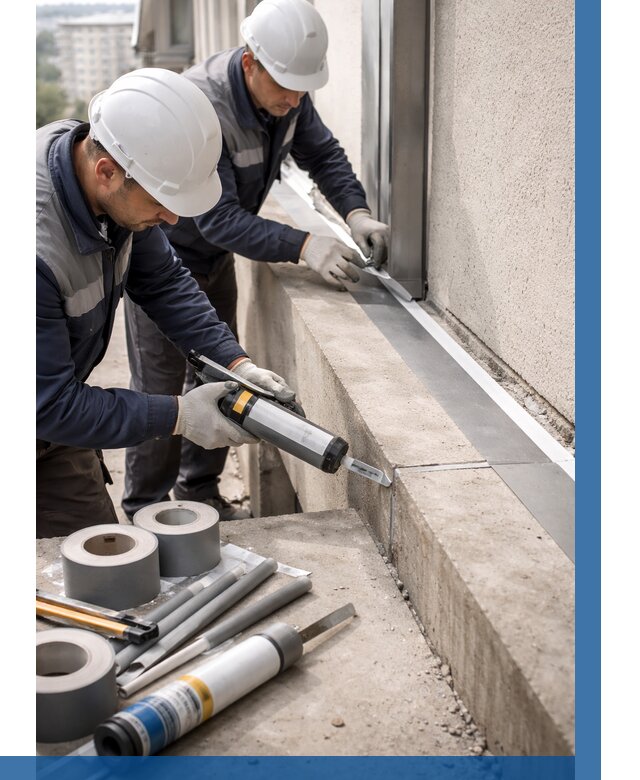 Герметизация примыкания балкона в Набережных Челнах от 4571 р. | ВЫСОТНИК-Нбр