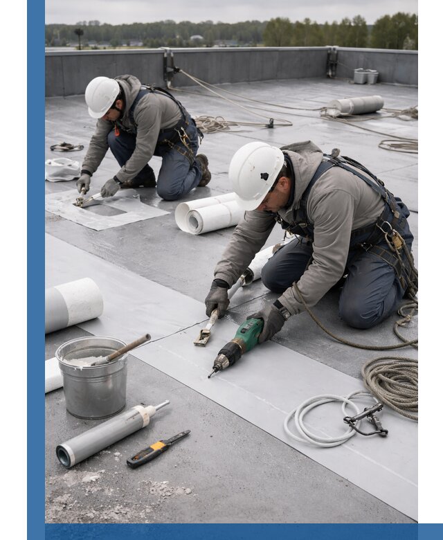 Ремонт мембранной кровли в Набережных Челнах качественно и с гарантией