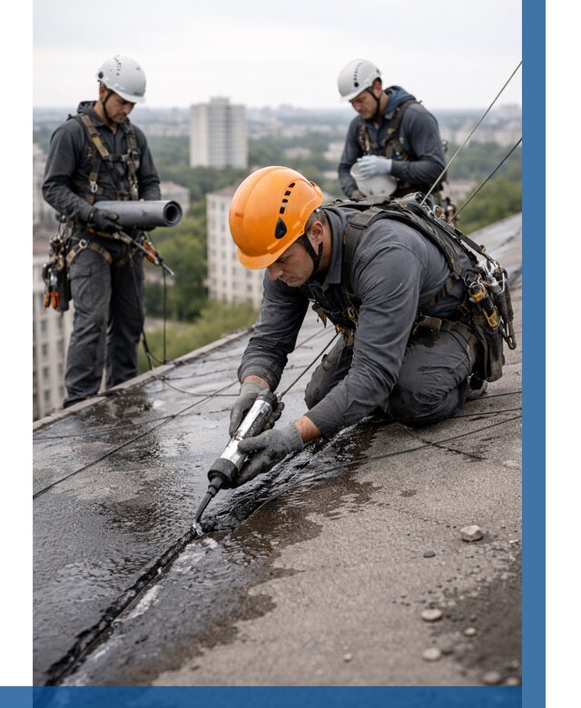 Устранение протечек кровли в Набережных Челнах от 12190 р. | ВЫСОТНИК-Нбр