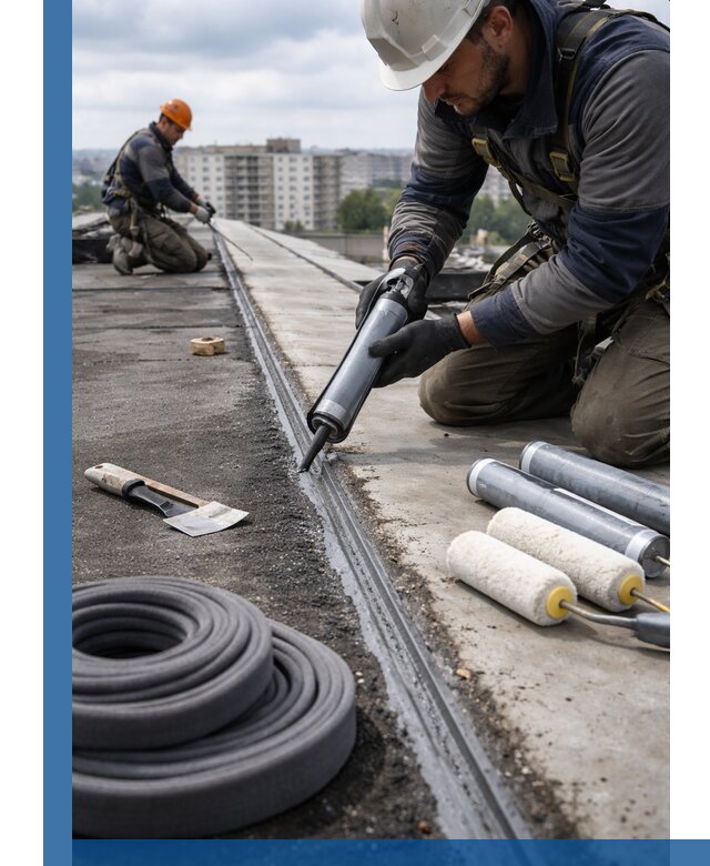 Герметизация швов кровли в Набережных Челнах с гарантией герметичности