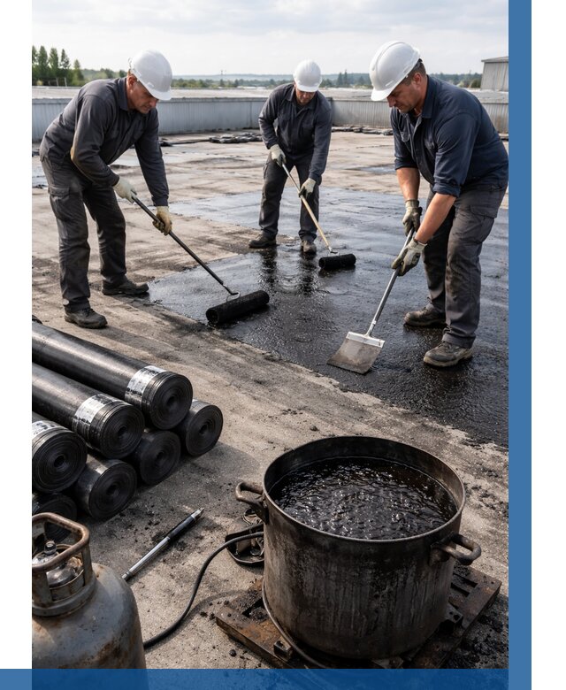 Гидроизоляция кровли мастикой в Набережных Челнах от 609 р. | ВЫСОТНИК-Нбр