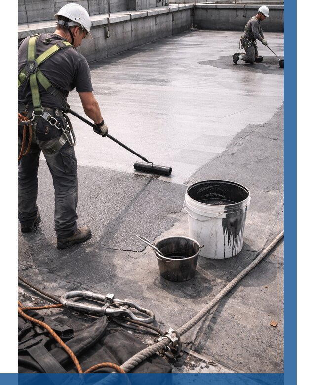 Гидроизоляция кровли жидкой резиной в Набережных Челнах от 508 р. | ВЫСОТНИК-Нбр