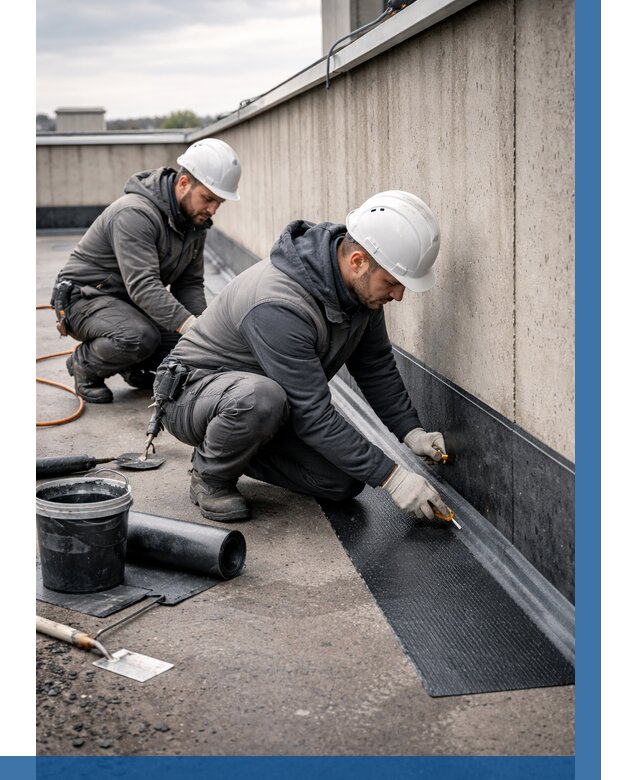 Гидроизоляция примыканий на кровле в Набережных Челнах от 914 р. | ВЫСОТНИК-Нбр