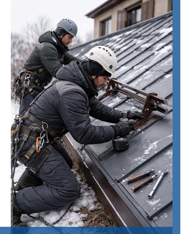 Монтаж снегозадержателей в Набережных Челнах от 457 р. | ВЫСОТНИК-Нбр