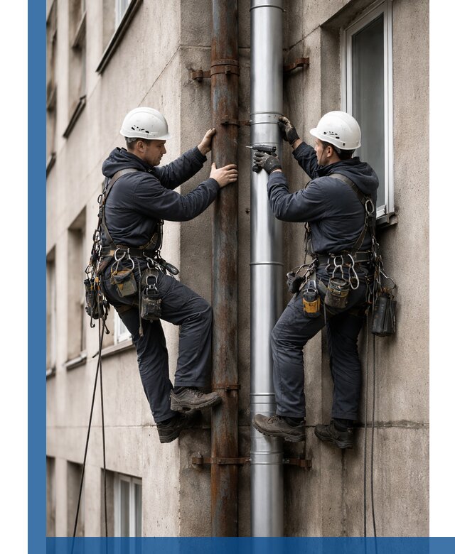 Замена водосточных труб в Набережных Челнах: монтаж и демонтаж под ключ