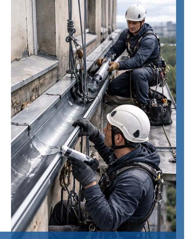 Ремонт водосточных желобов в Набережных Челнах от 6603 р. | ВЫСОТНИК-Нбр