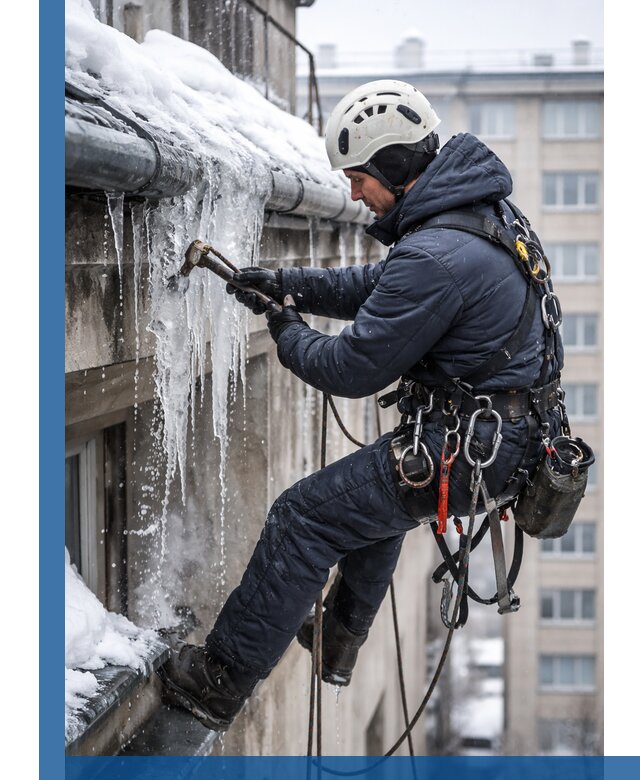 Удаление наледи и чистка водостоков в Набережных Челнах оперативно и безопасно