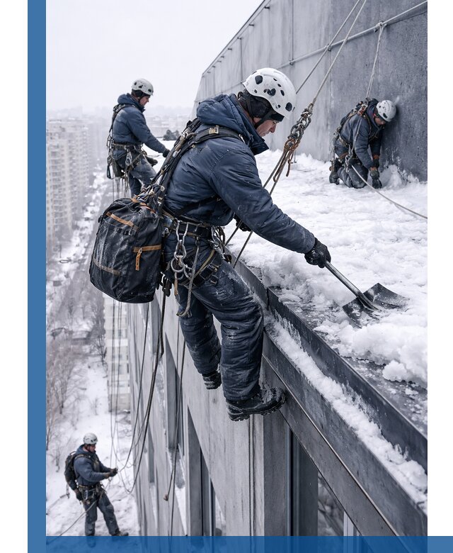 Абонентское обслуживание кровли зимой в Набережных Челнах регулярный уход