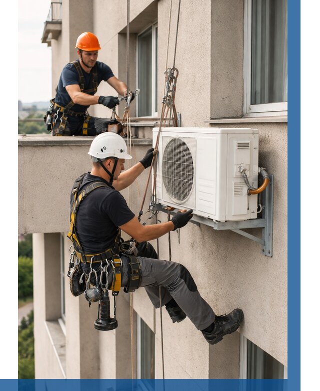 Монтаж внешнего блока кондиционера в Набережных Челнах от 6603 р. | ВЫСОТНИК-Нбр