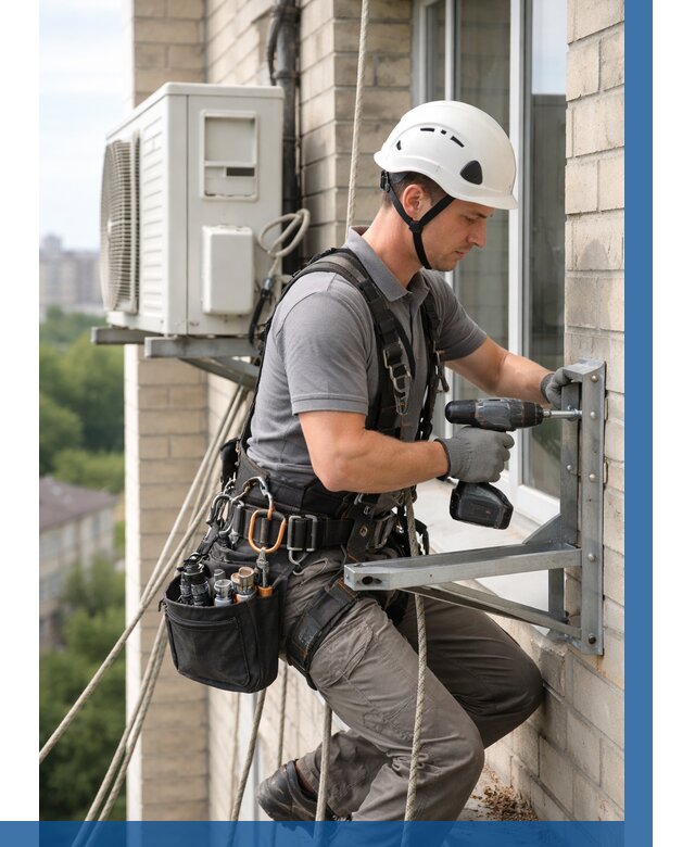 Установка кронштейнов кондиционера в Набережных Челнах от 3555 р. | ВЫСОТНИК-Нбр