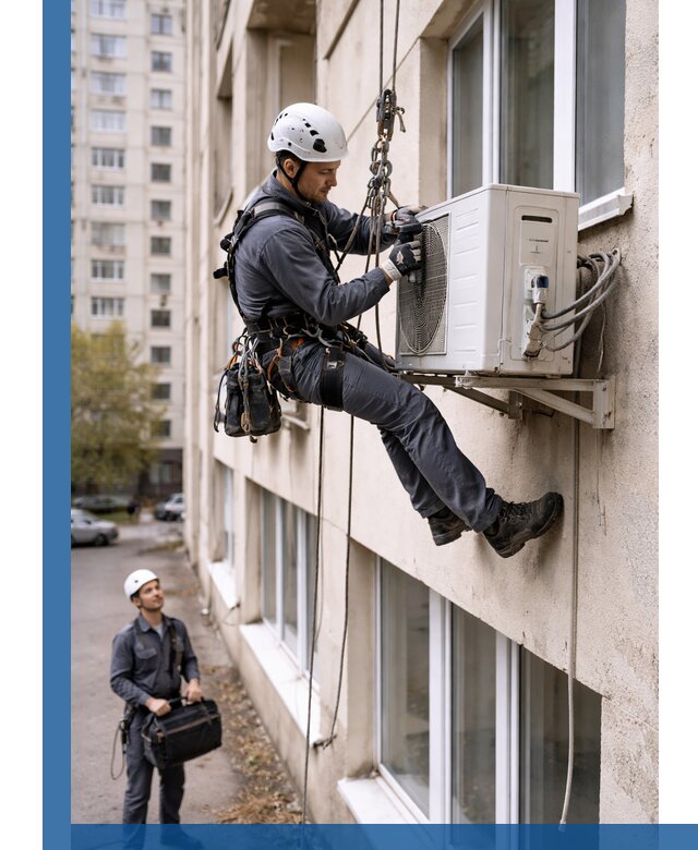 Демонтаж внешнего блока кондиционера в Набережных Челнах профессионально