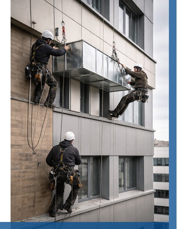 Монтаж воздуховодов на фасаде в Набережных Челнах от 1524 р. | ВЫСОТНИК-Нбр