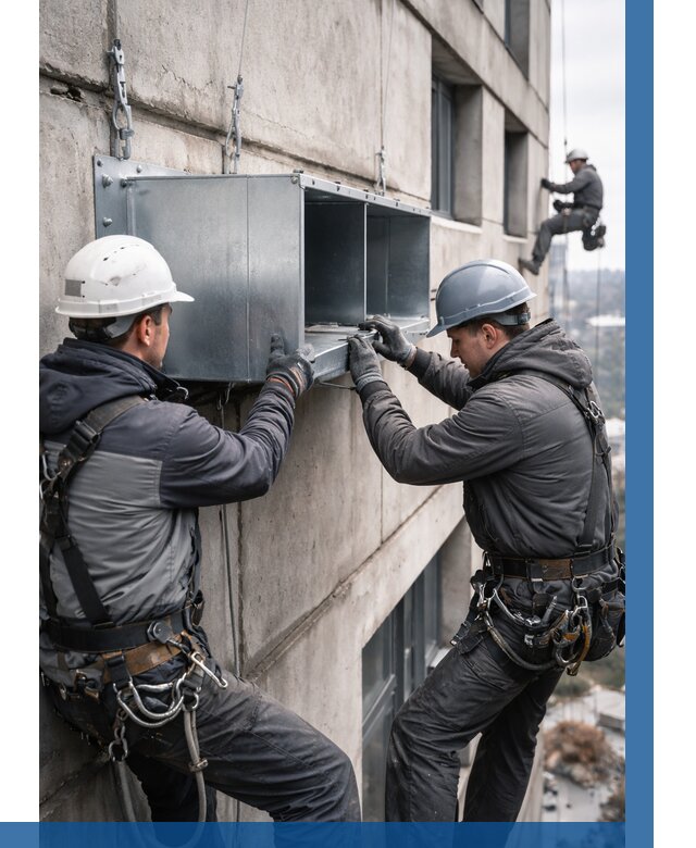 Монтаж вентиляционных коробов в Набережных Челнах от 3047 р. | ВЫСОТНИК-Нбр