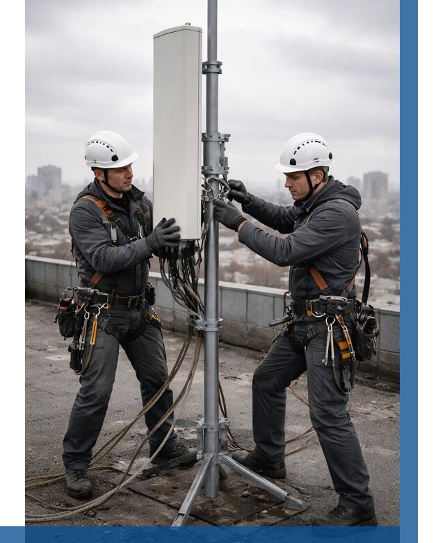 Монтаж антенн связи на крыше в Набережных Челнах от 8634 р. | ВЫСОТНИК-Нбр