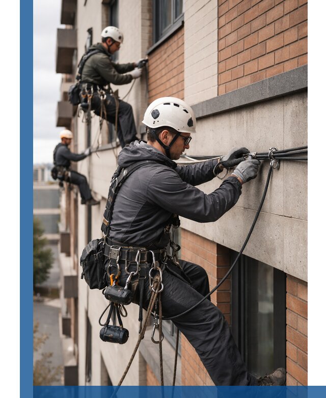 Крепление кабеля на фасаде монтаж и крепеж в Набережных Челнах