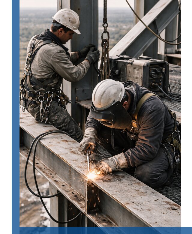 Высотные сварочные работы в Набережных Челнах для промышленных объектов