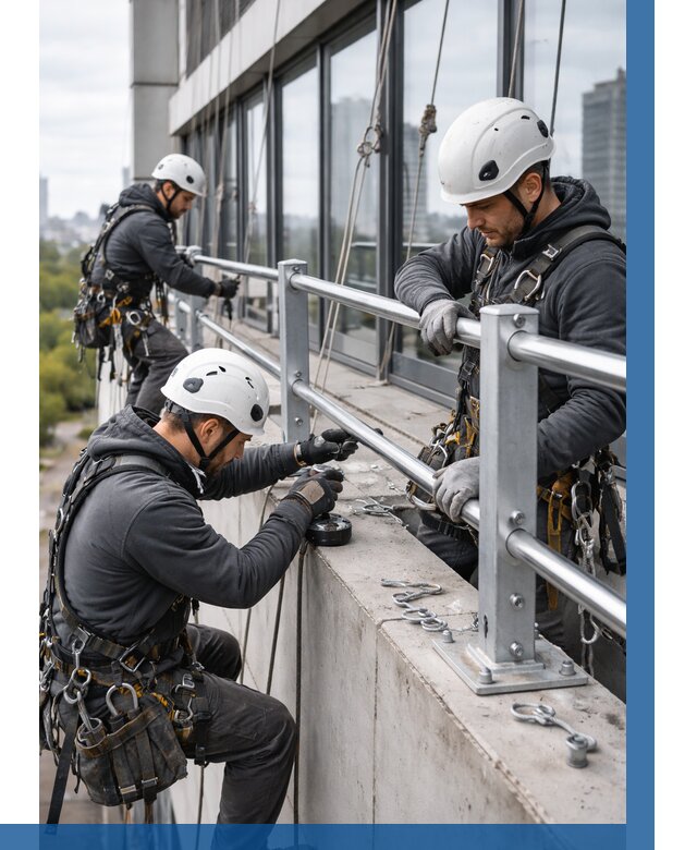 Монтаж ограждений на высоте в Набережных Челнах, от 1219 р. | ВЫСОТНИК-Нбр