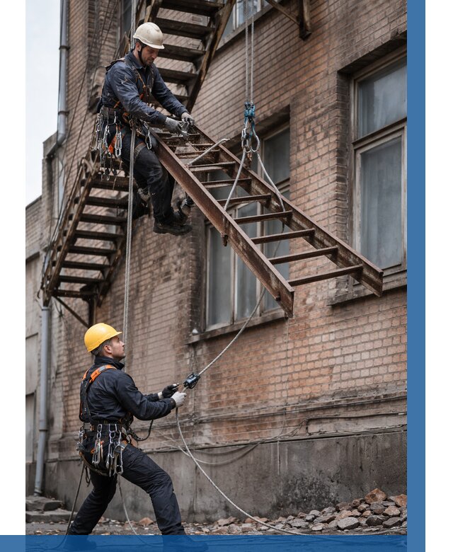 Демонтаж пожарной лестницы в Набережных Челнах от 12190 р. | ВЫСОТНИК-Нбр