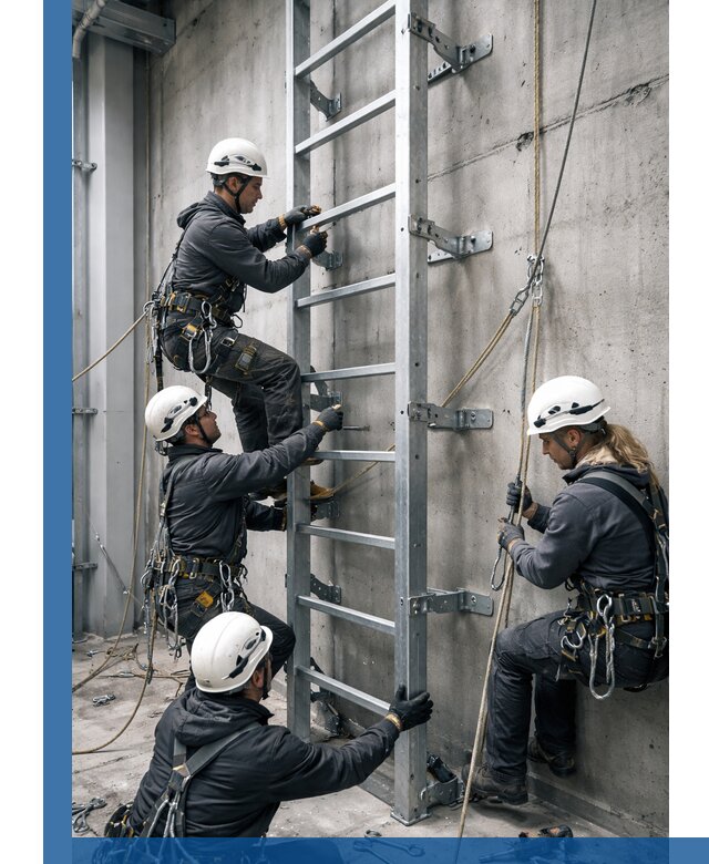 Монтаж металлических лестниц в Набережных Челнах под ключ со гарантией