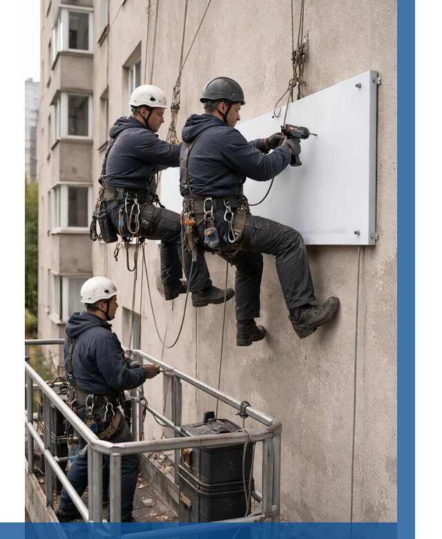 Монтаж табличек и указателей в Набережных Челнах от 3555 р. | ВЫСОТНИК-Нбр