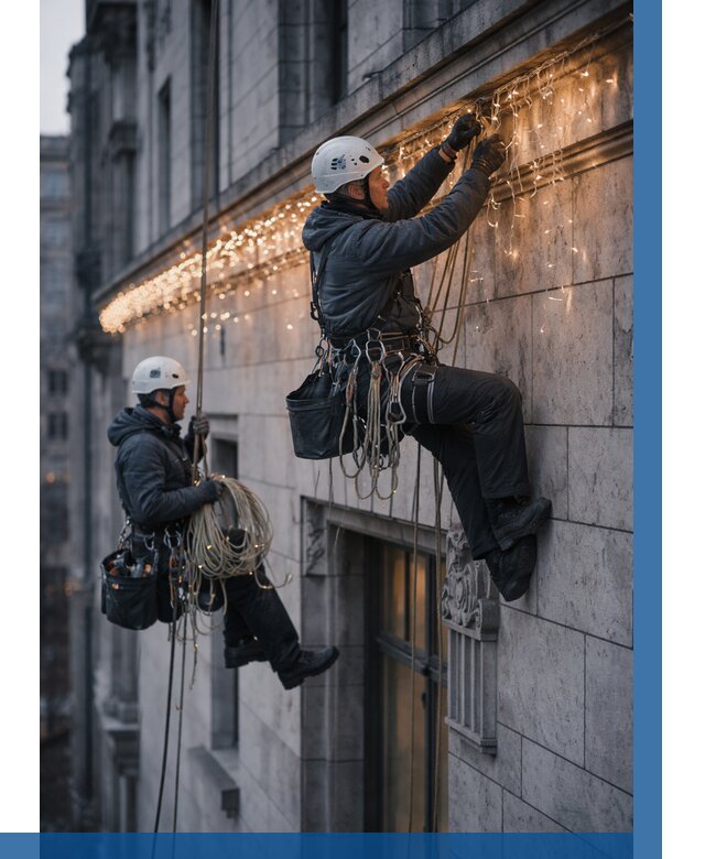 Монтаж новогодней иллюминации в Набережных Челнах от 8634 р. | ВЫСОТНИК-Нбр