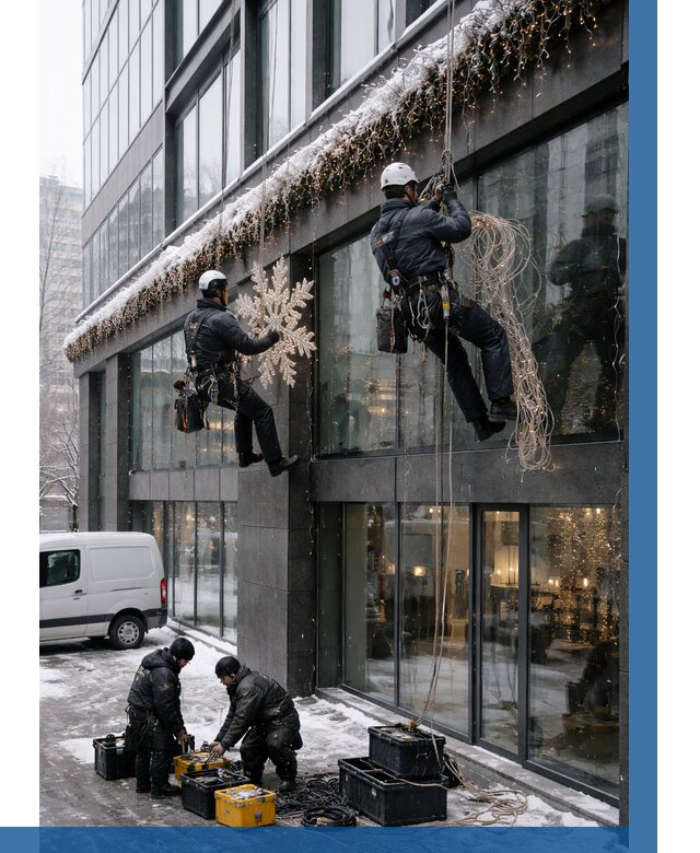 Демонтаж новогоднего оформления в Набережных Челнах от 5587 р. | ВЫСОТНИК-Нбр