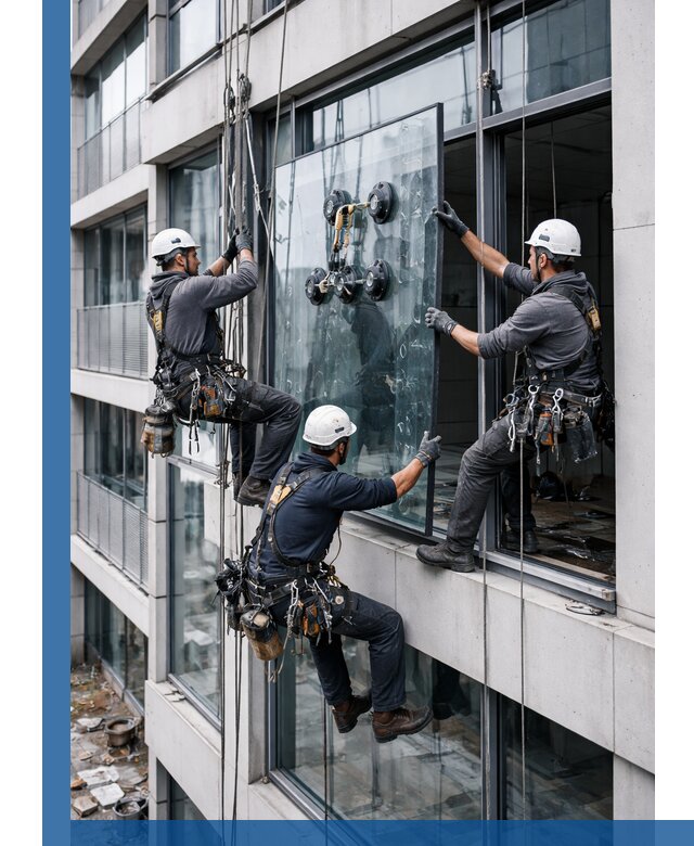 Фасадное остекление и монтаж витражей зданий в Набережных Челнах под ключ