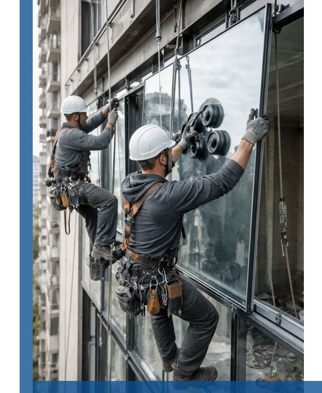 Витражное остекление фасадов и лоджий в Набережных Челнах под ключ