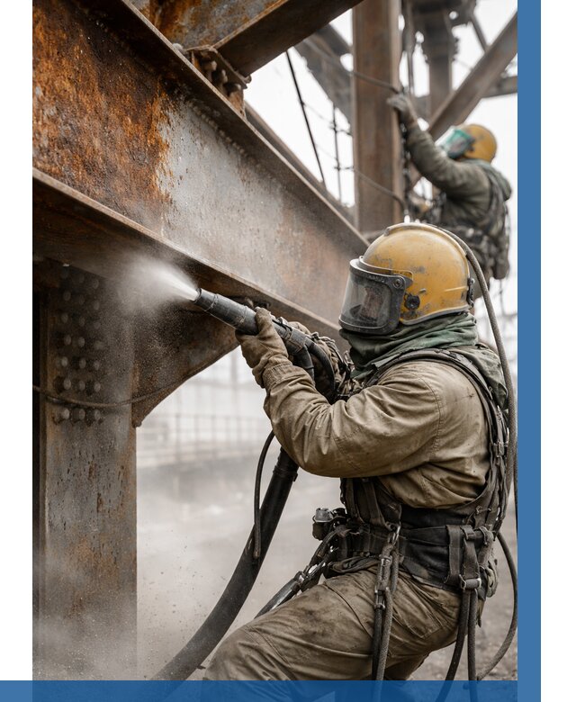 Пескоструйная очистка металлоконструкций в Набережных Челнах по 609 р. ВЫСОТНИК-Нбр