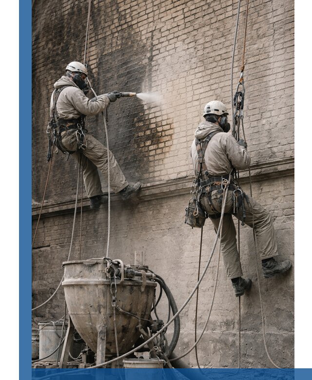 Пескоструйная очистка фасадов в Набережных Челнах профессионально